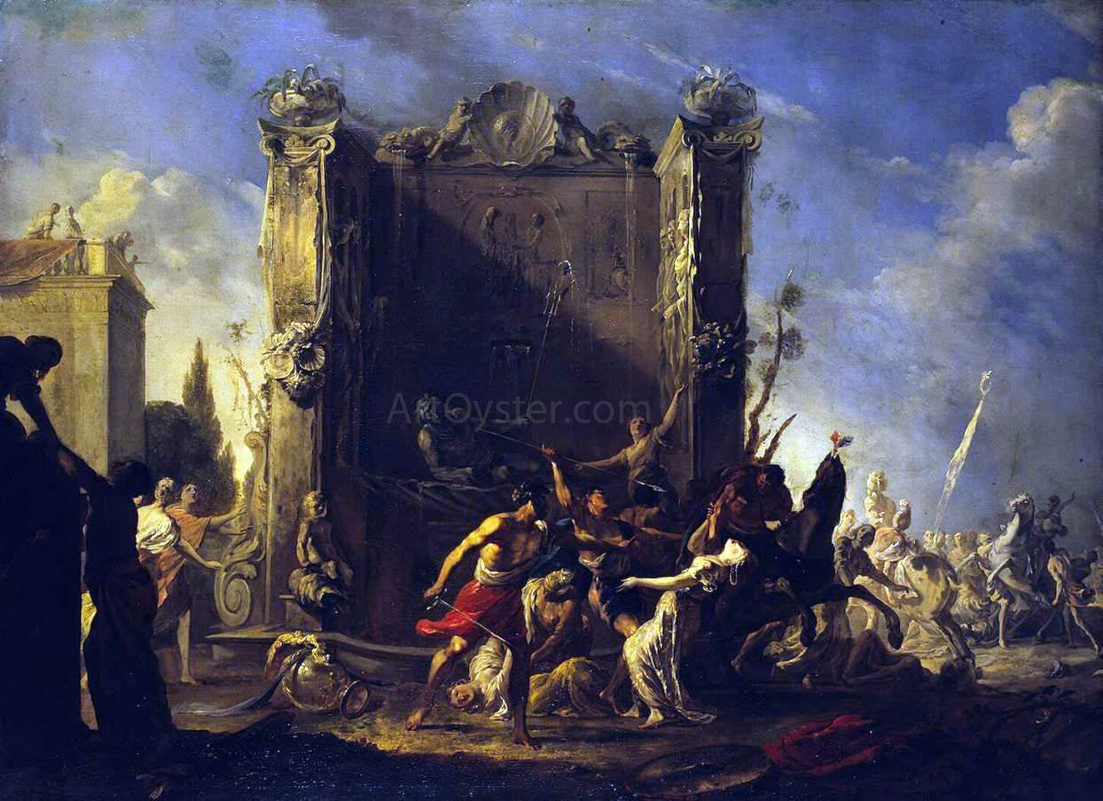 Johann Heinrich Schonfeld Rape of the Sabine Women - Hand Painted Oil Painting