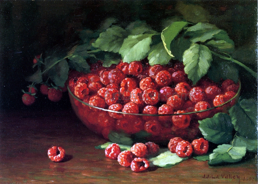 Jonas Joseph LaValley Raspberries - Hand Painted Oil Painting