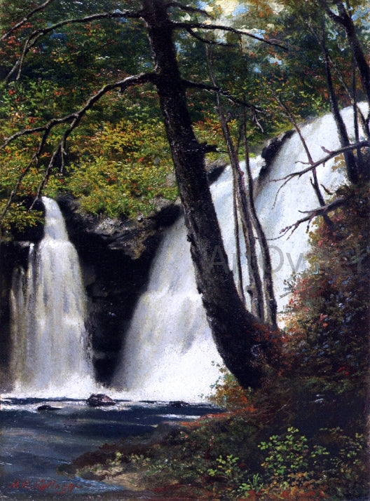 Miner Kilbourne Kellogg Raymondskill Falls, Pike County, Pennsylvania - Hand Painted Oil Painting