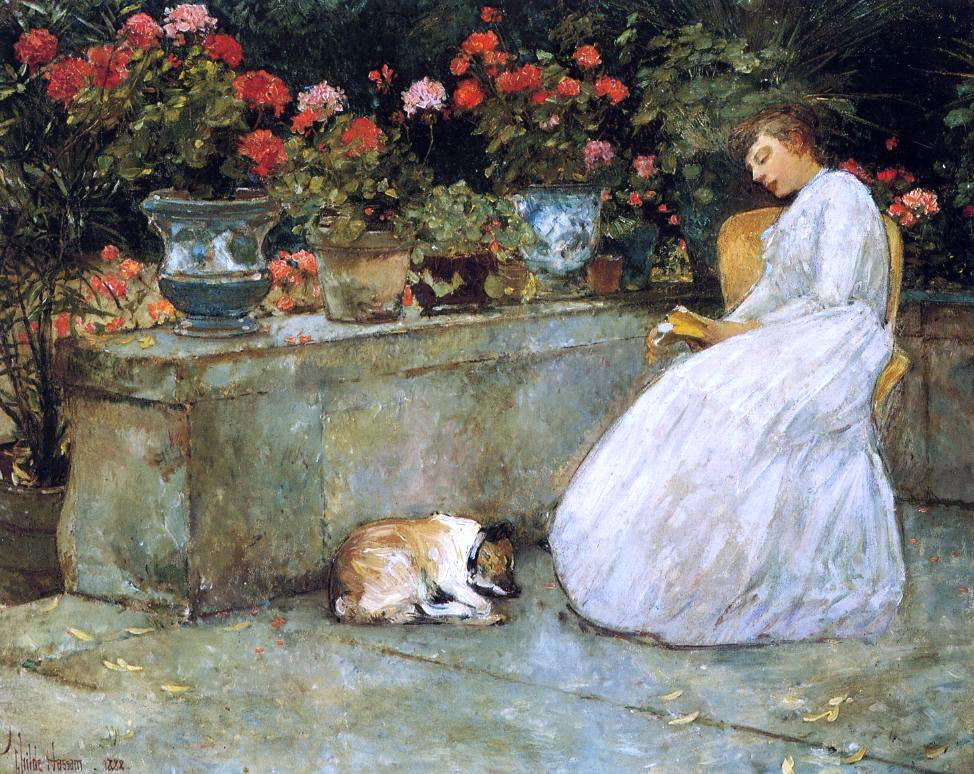 Frederick Childe Hassam Reading - Hand Painted Oil Painting
