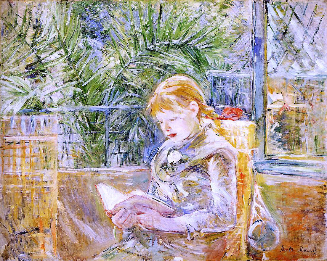 Berthe Morisot Reading - Hand Painted Oil Painting