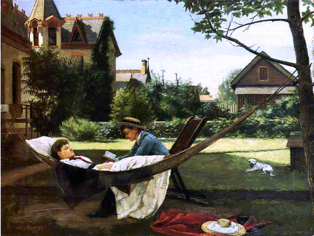 William Vierplank Birney Reading Aloud - Hand Painted Oil Painting