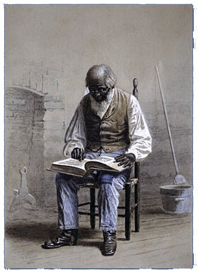 Thomas Waterman Wood Reading the Scriptures - Hand Painted Oil Painting