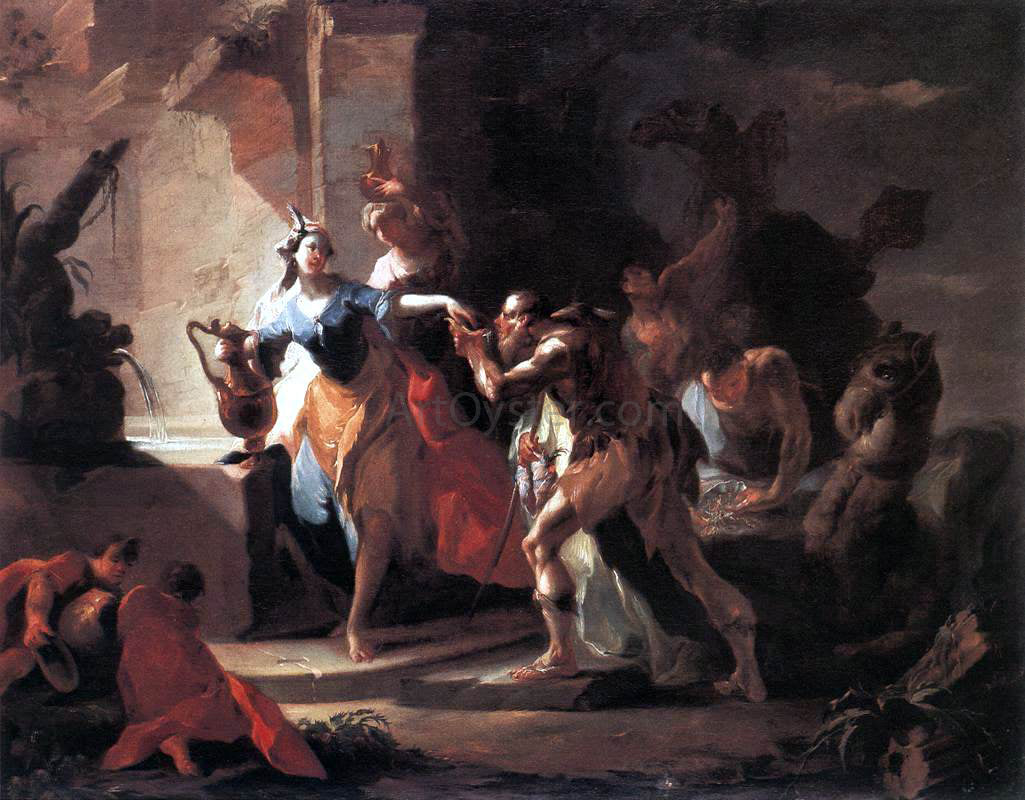 Franz Anton Maulbertsch Rebecca and Eliezer - Hand Painted Oil Painting