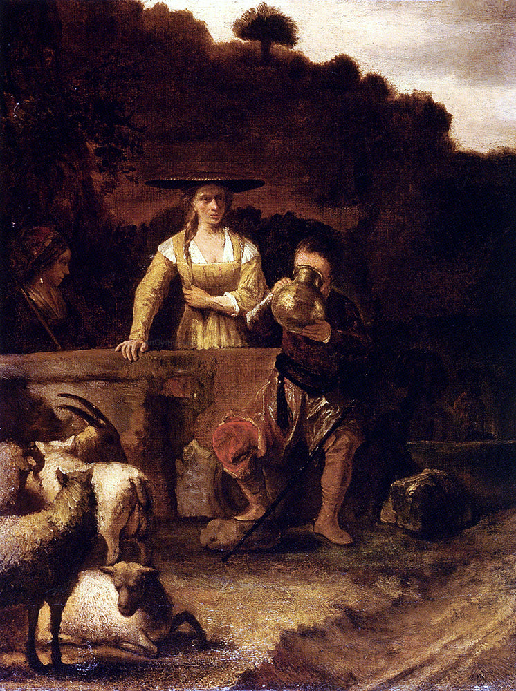 Constantijn Van Renesse Rebecca And Eliezer At The Well - Hand Painted Oil Painting