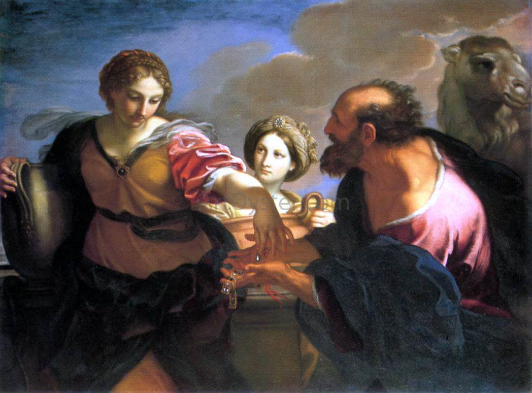 Carlo Maratti Rebecca and Eliezer at the Well - Hand Painted Oil Painting