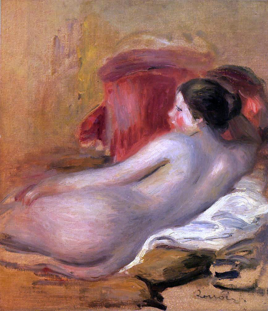 Pierre Auguste Renoir Reclining Model - Hand Painted Oil Painting