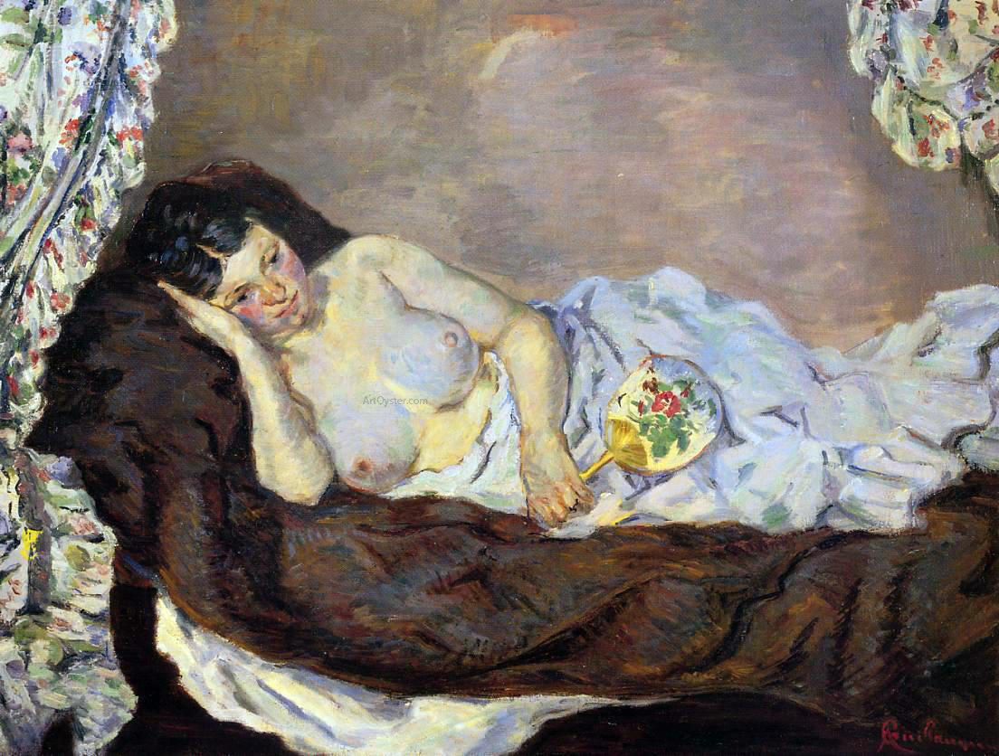 Armand Guillaumin A Reclining Nude - Hand Painted Oil Painting
