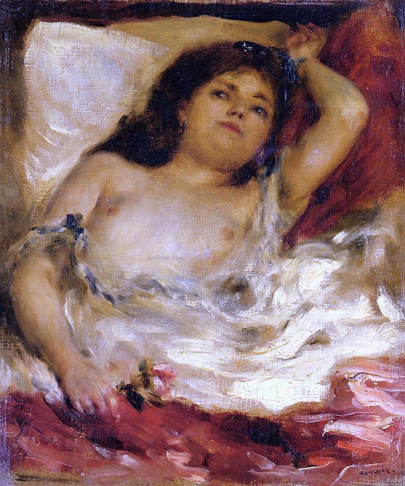 Pierre Auguste Renoir Reclining Semi-Nude (also known as nude male half-length) - Hand Painted Oil Painting