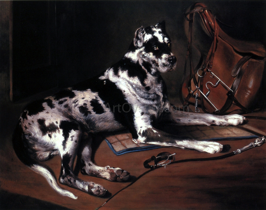 Bernard De Gempt Recumbant Great Dane - Hand Painted Oil Painting