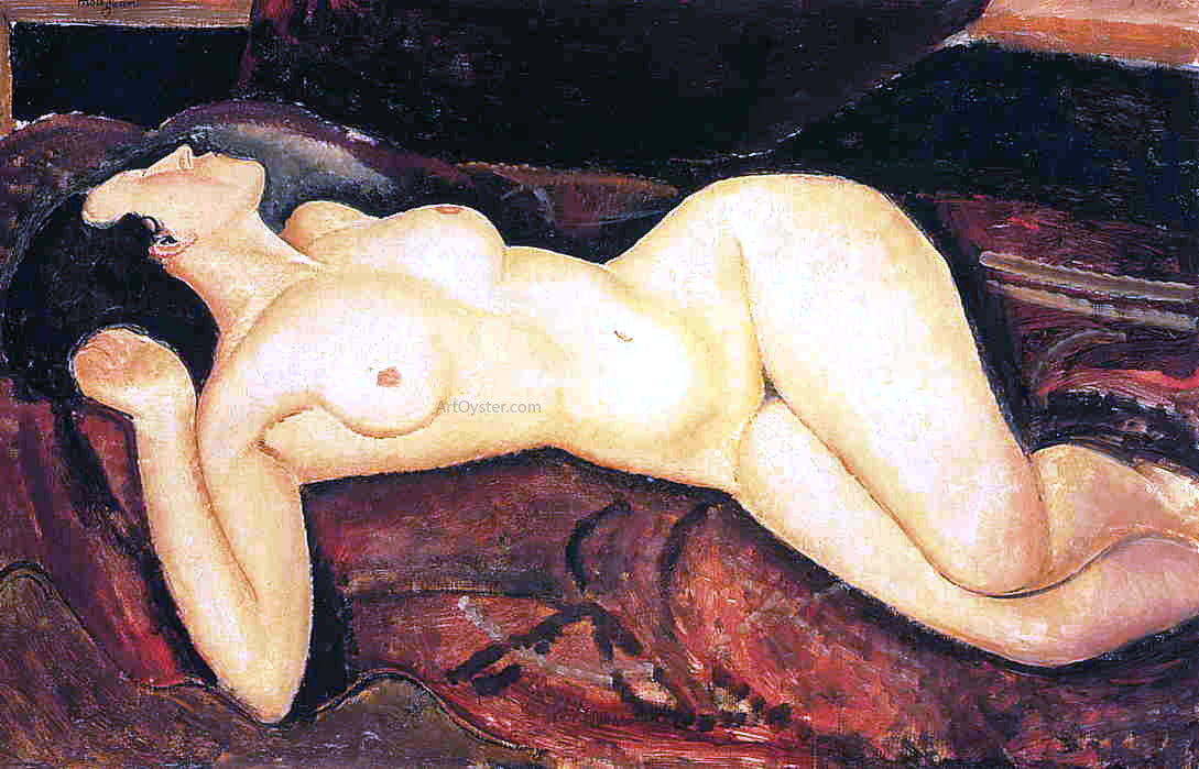 Amedeo Modigliani Recumbent Nude - Hand Painted Oil Painting