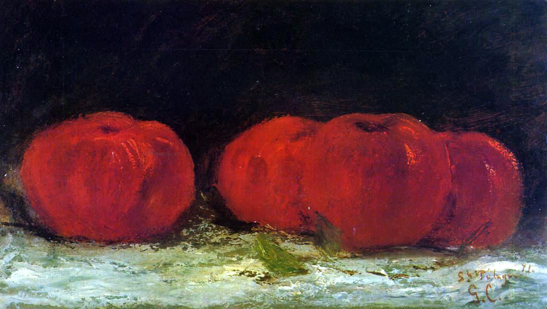Gustave Courbet Red Apples - Hand Painted Oil Painting