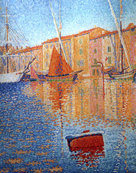Paul Signac Red Buoy (also known as Harbour at Saint Tropez) - Hand Painted Oil Painting