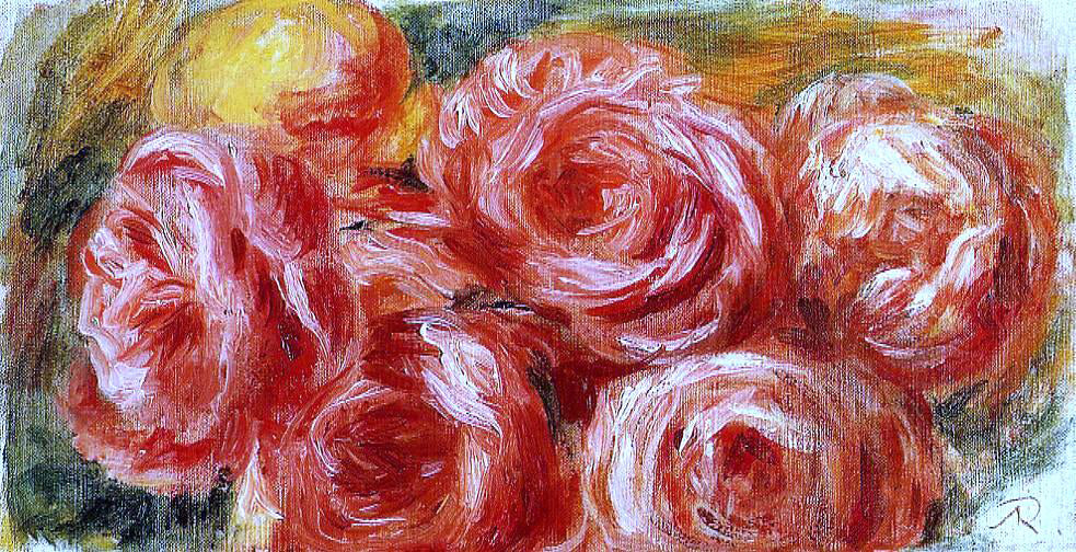 Pierre Auguste Renoir Red Roses - Hand Painted Oil Painting