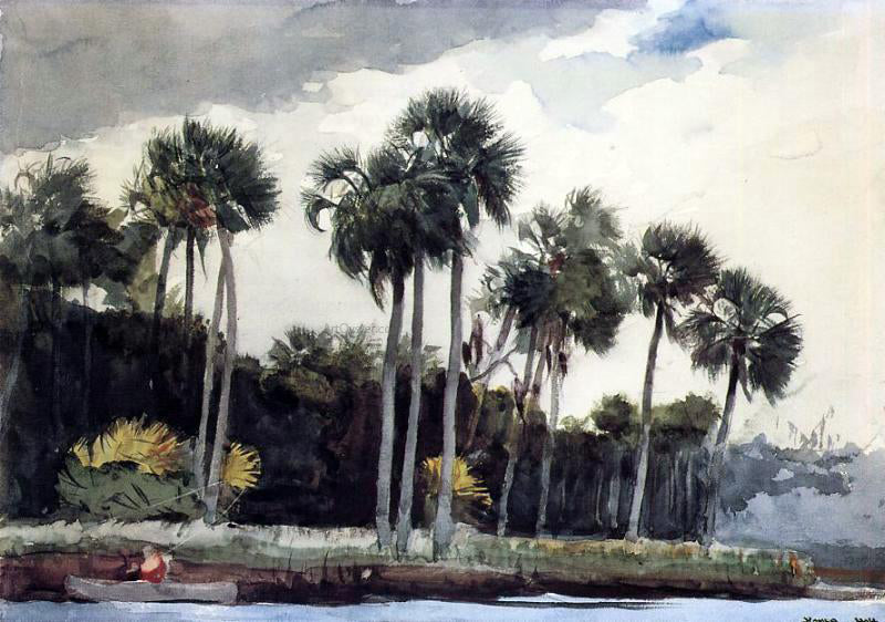 Winslow Homer Red Shirt, Homosassa, Florida - Hand Painted Oil Painting