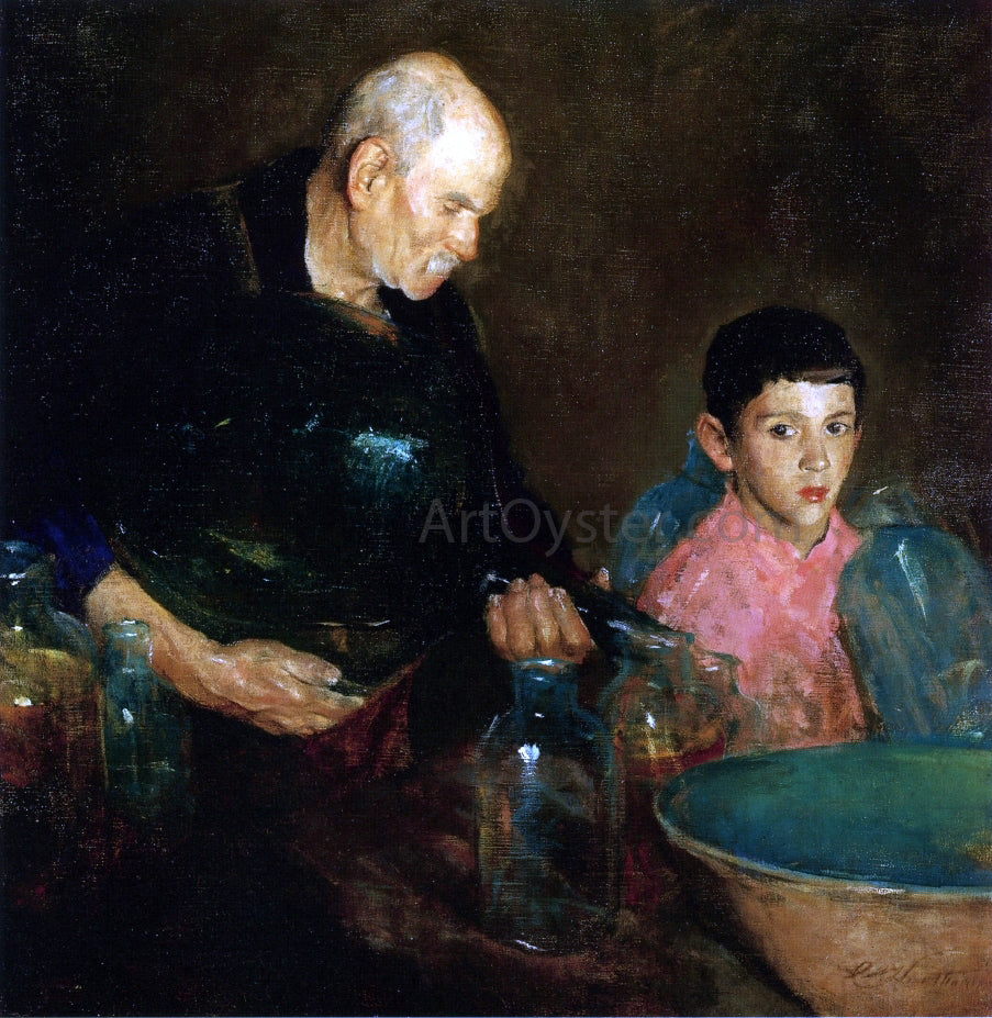 Charles Webster Hawthorne Refining Oil - Hand Painted Oil Painting