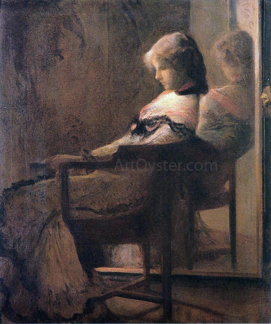 Joseph DeCamp Reflections (also known as Arrangement in Pink and Blue) - Hand Painted Oil Painting