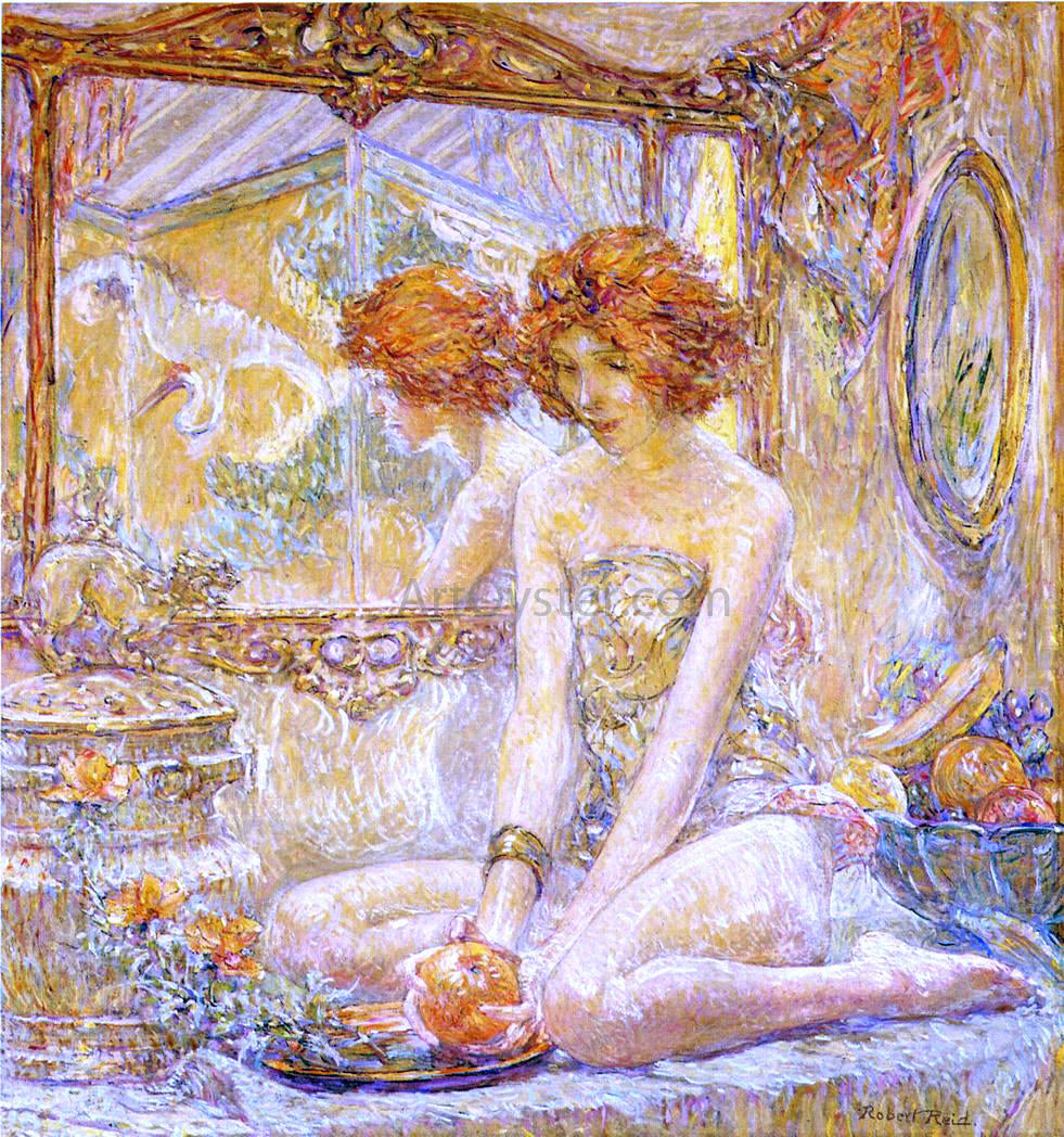 Robert Lewis Reid Reflections - Hand Painted Oil Painting
