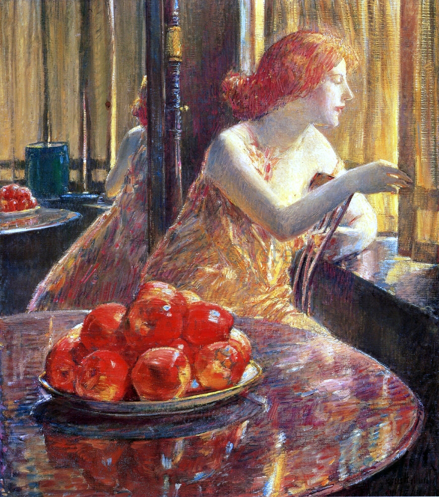 Frederick Childe Hassam Reflections (Kitty Hughes) - Hand Painted Oil Painting