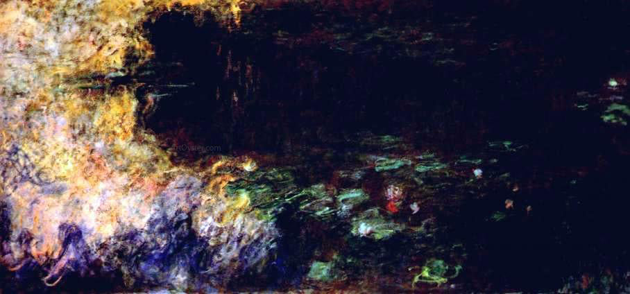  Claude Oscar Monet Reflections of Clouds on the Water-Lily Pond (tryptich, right panel) - Hand Painted Oil Painting