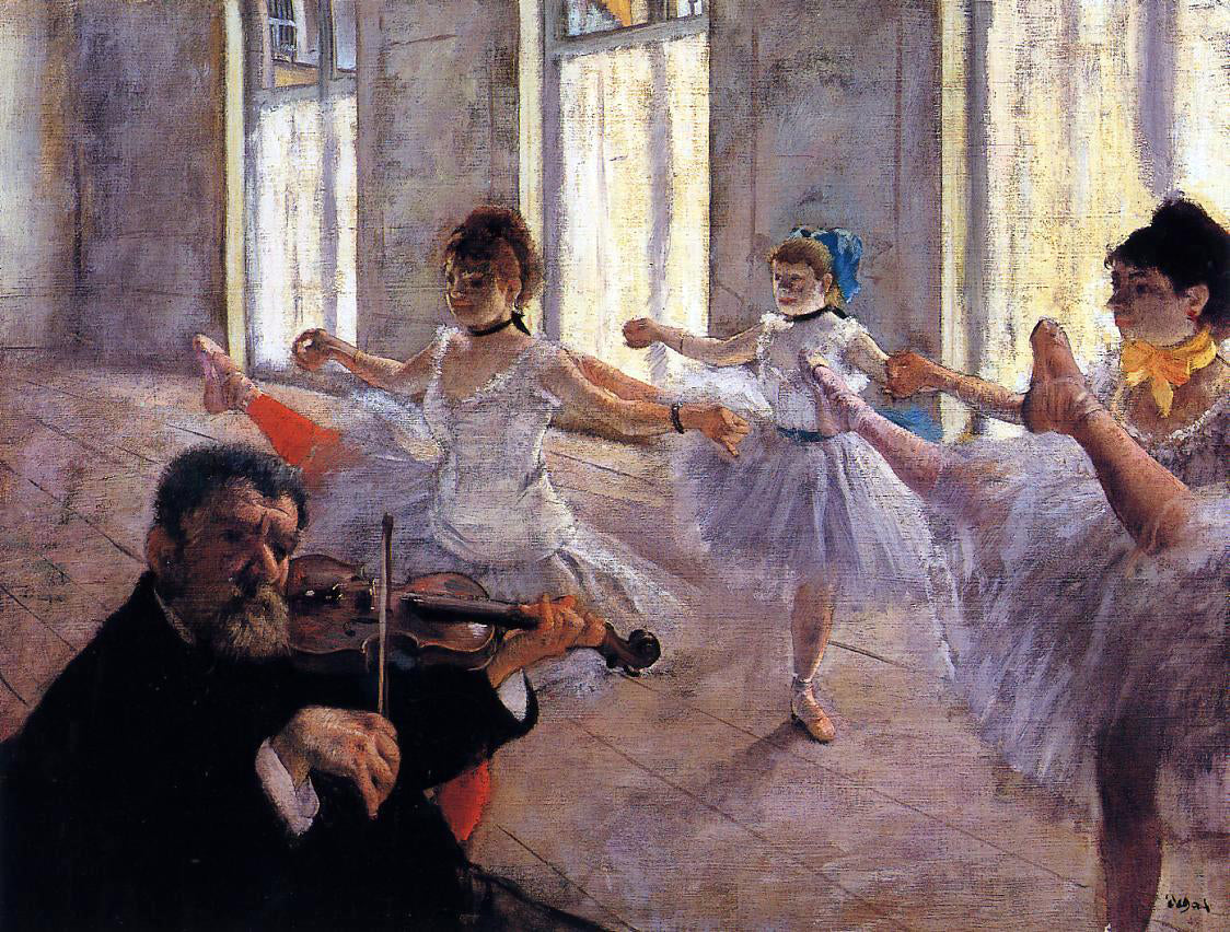 Edgar Degas A Rehearsal - Hand Painted Oil Painting