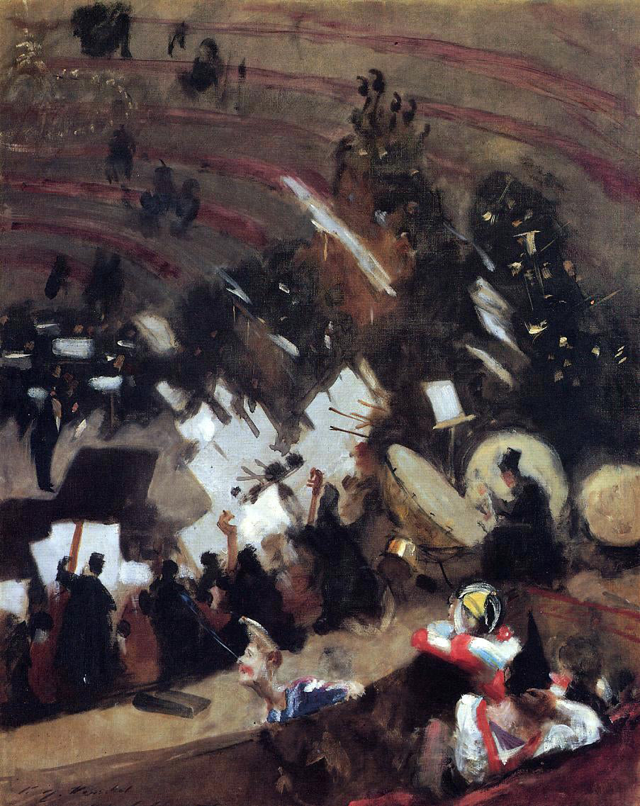 John Singer Sargent Rehearsal of the Pas de Loup Orchestra at the Cirque d'Hiver - Hand Painted Oil Painting