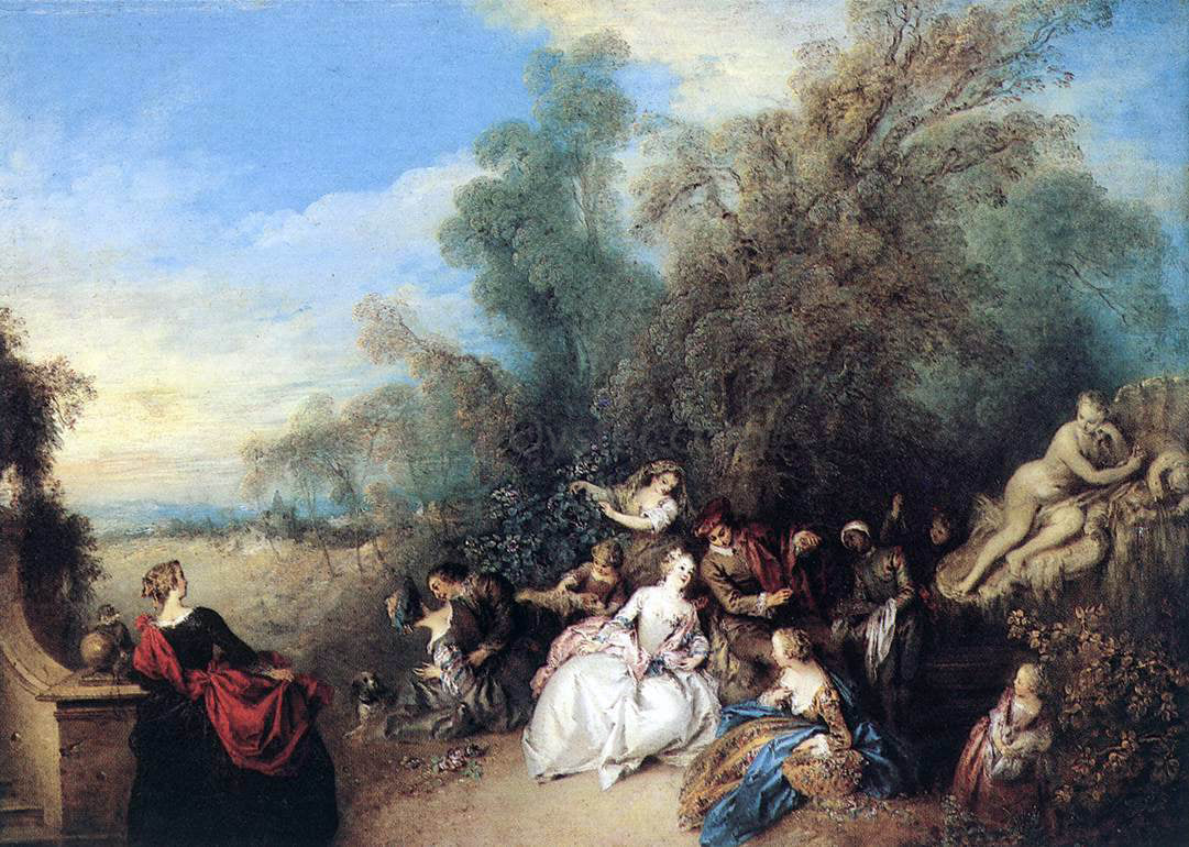 Jean Joseph Pater Relaxing in the Country - Hand Painted Oil Painting