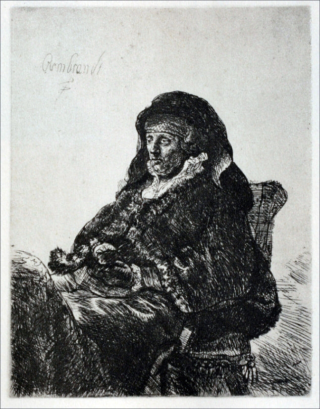 Rembrandt Van Rijn Rembrandt's Mother in a Widow's Dress - Hand Painted Oil Painting