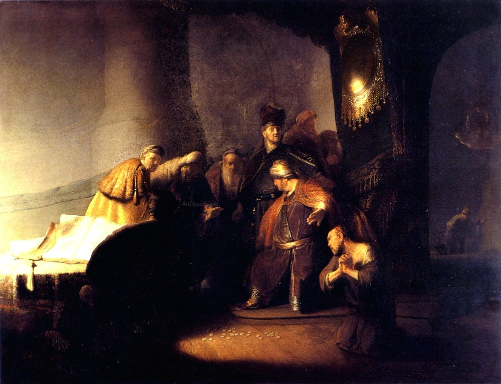 Rembrandt Van Rijn Repentant Judas Returning The Pieces Of Silver - Hand Painted Oil Painting