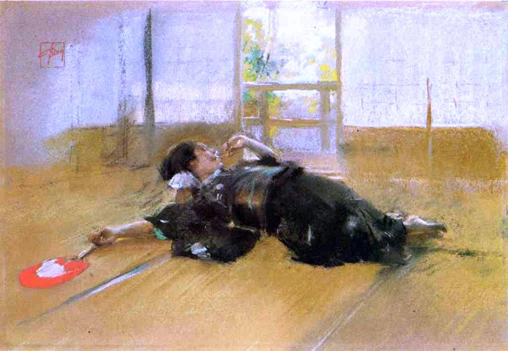 Robert Frederick Blum Repose - Hand Painted Oil Painting