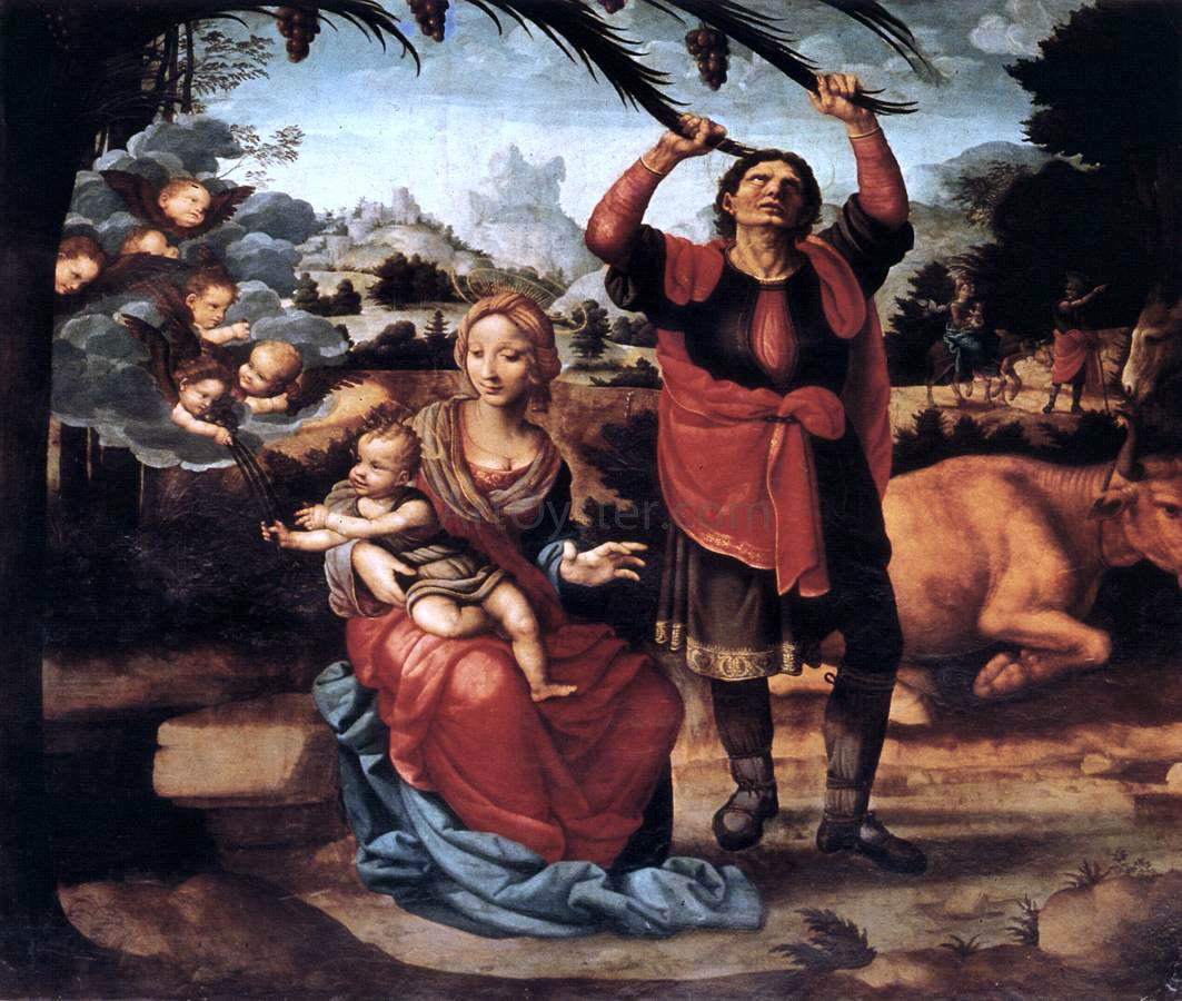 Fernando Yanez De la Almedina Rest during the Flight to Egypt - Hand Painted Oil Painting