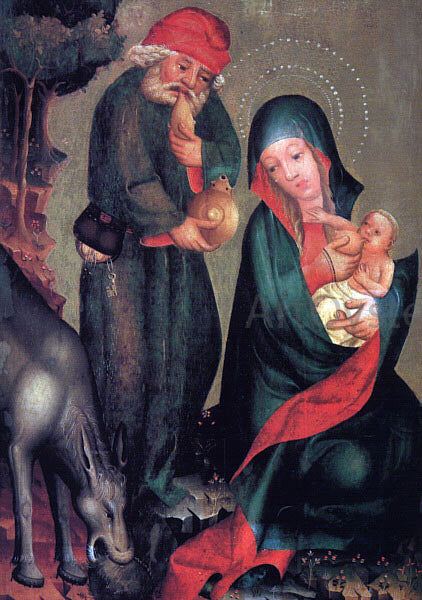 Master Bertram Rest on the Flight to Egypt, Panel from Grabow Altarpiece - Hand Painted Oil Painting