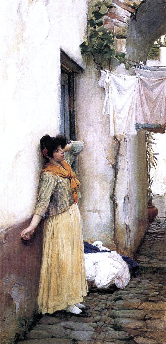 John William Waterhouse Resting - Hand Painted Oil Painting