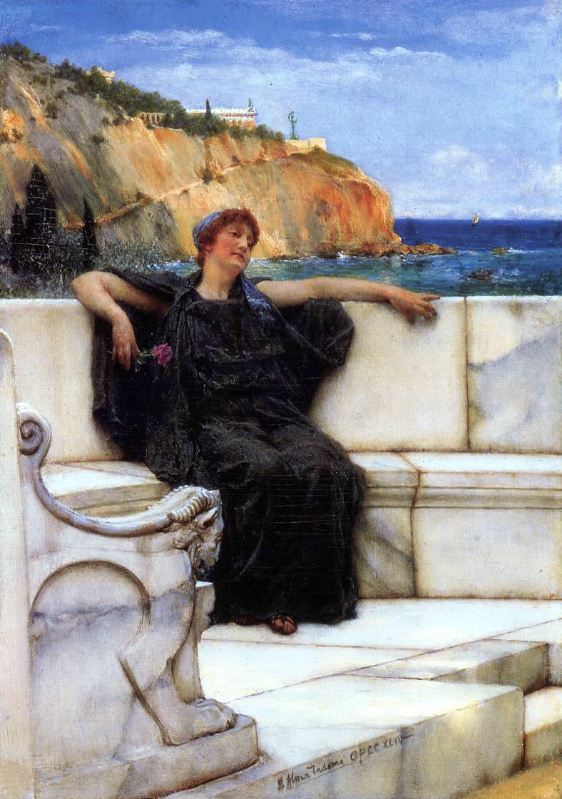 Sir Lawrence Alma-Tadema Resting - Hand Painted Oil Painting