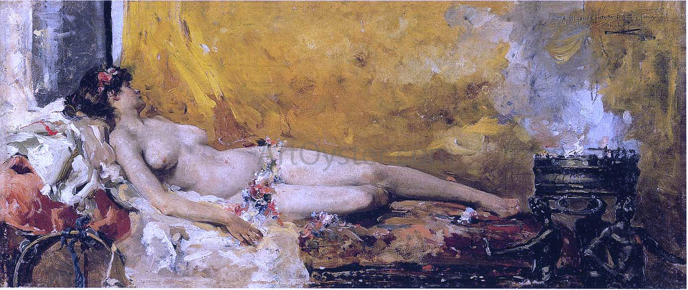 Joaquin Sorolla Y Bastida Resting Bacchante - Hand Painted Oil Painting