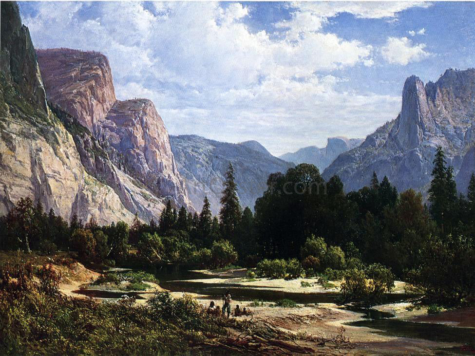 Thomas Hill Resting by a Stream - Hand Painted Oil Painting