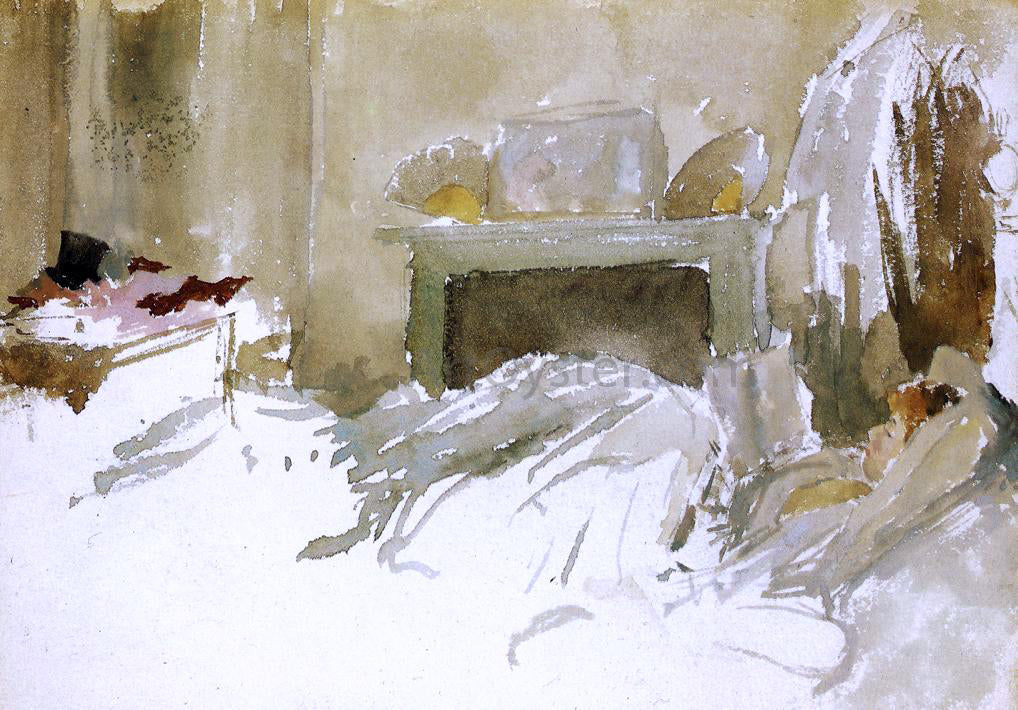 James McNeill Whistler Resting in Bed - Hand Painted Oil Painting