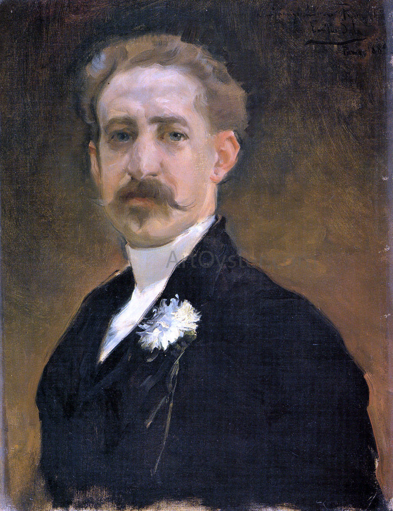 Emilio Sala y Frances Retrato de Hombre - Hand Painted Oil Painting