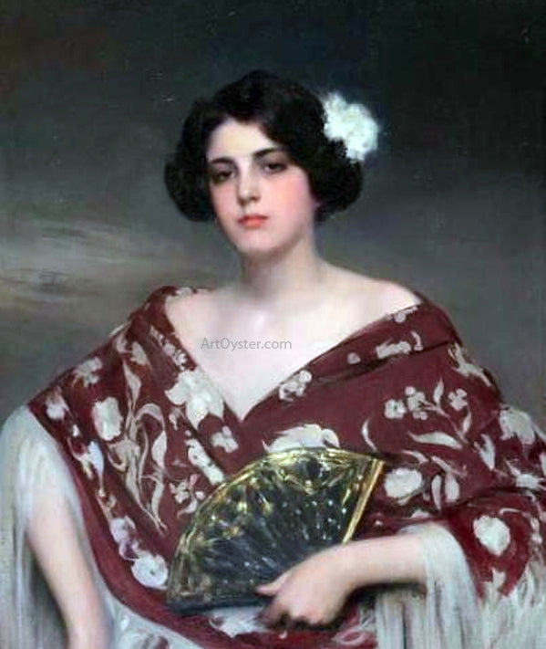 Ramon I Carbo Retrato de Julia - Hand Painted Oil Painting