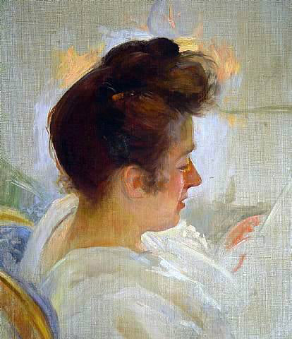 Alberto Pla Y Rubio Retrato de Mujer - Hand Painted Oil Painting