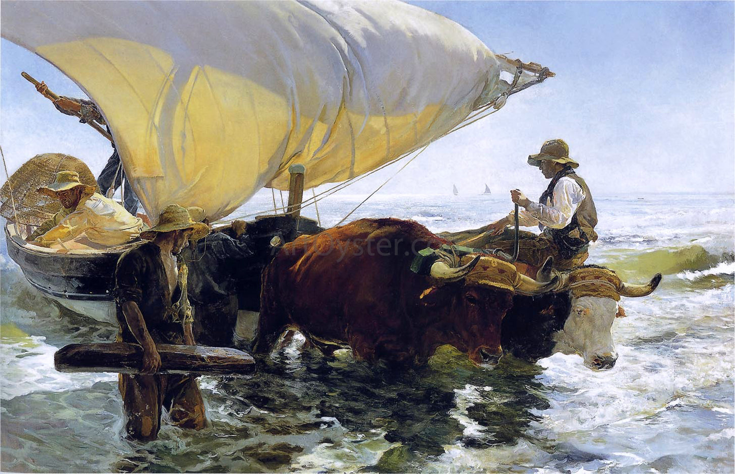 Joaquin Sorolla Y Bastida Return From Fishing - Hand Painted Oil Painting