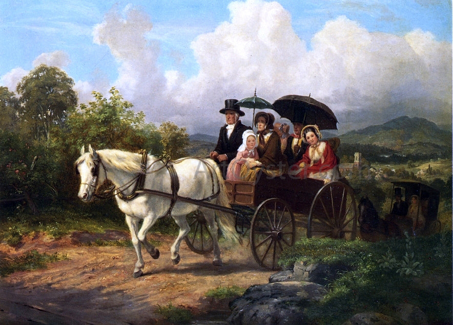 Johannes Simon Oertel Return from Meeting - Hand Painted Oil Painting