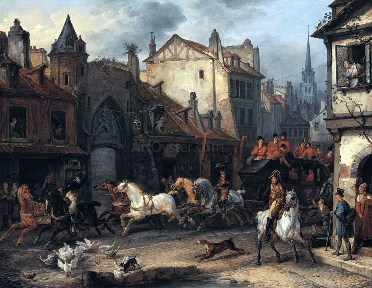 Carle Vernet Return from the Hunt - Hand Painted Oil Painting
