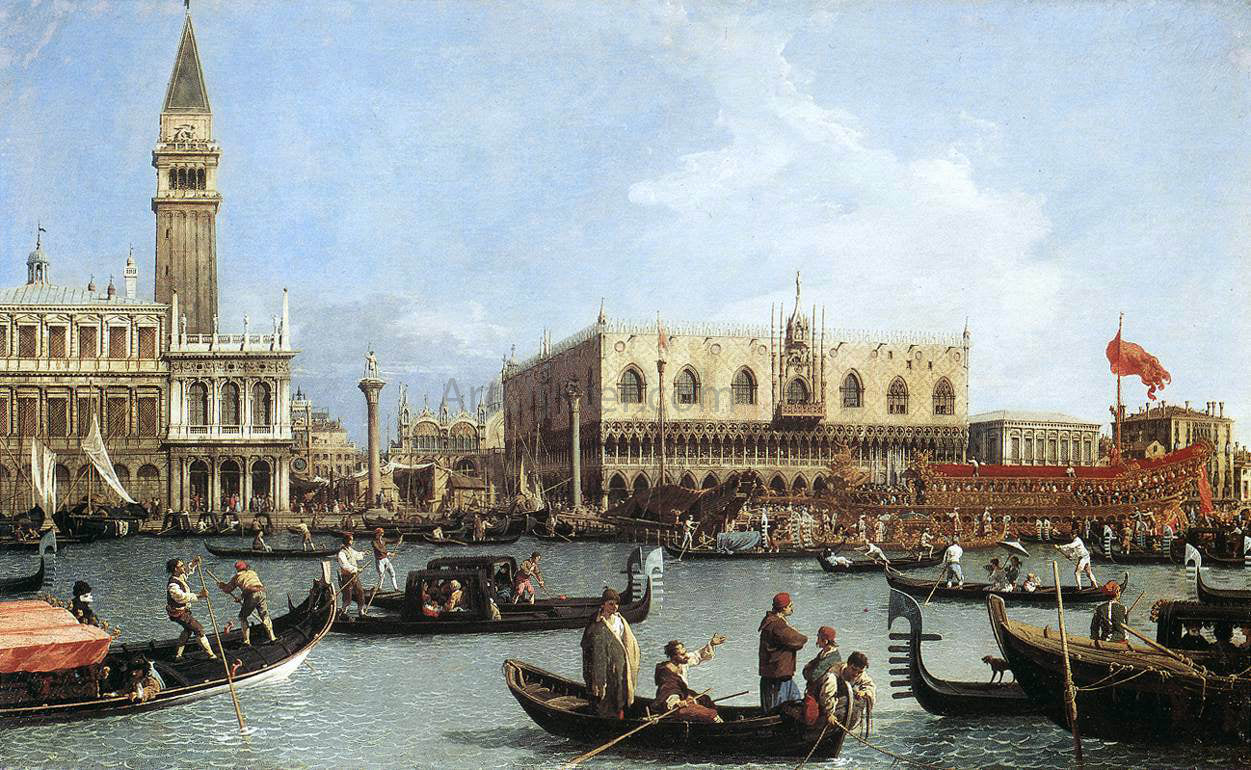 Canaletto A Return of the Bucentaurn to the Molo on Ascension Day - Hand Painted Oil Painting