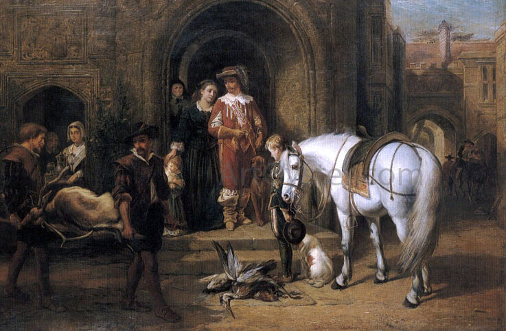 George Earl Return of the Hunting Party - Hand Painted Oil Painting