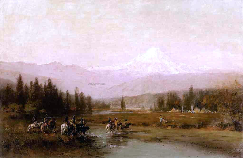 Thomas Hill Return of the War Party - Hand Painted Oil Painting