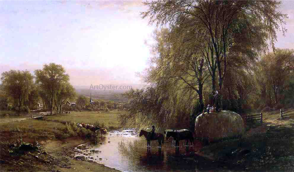 James McDougal Hart Returning from Harvest - Hand Painted Oil Painting