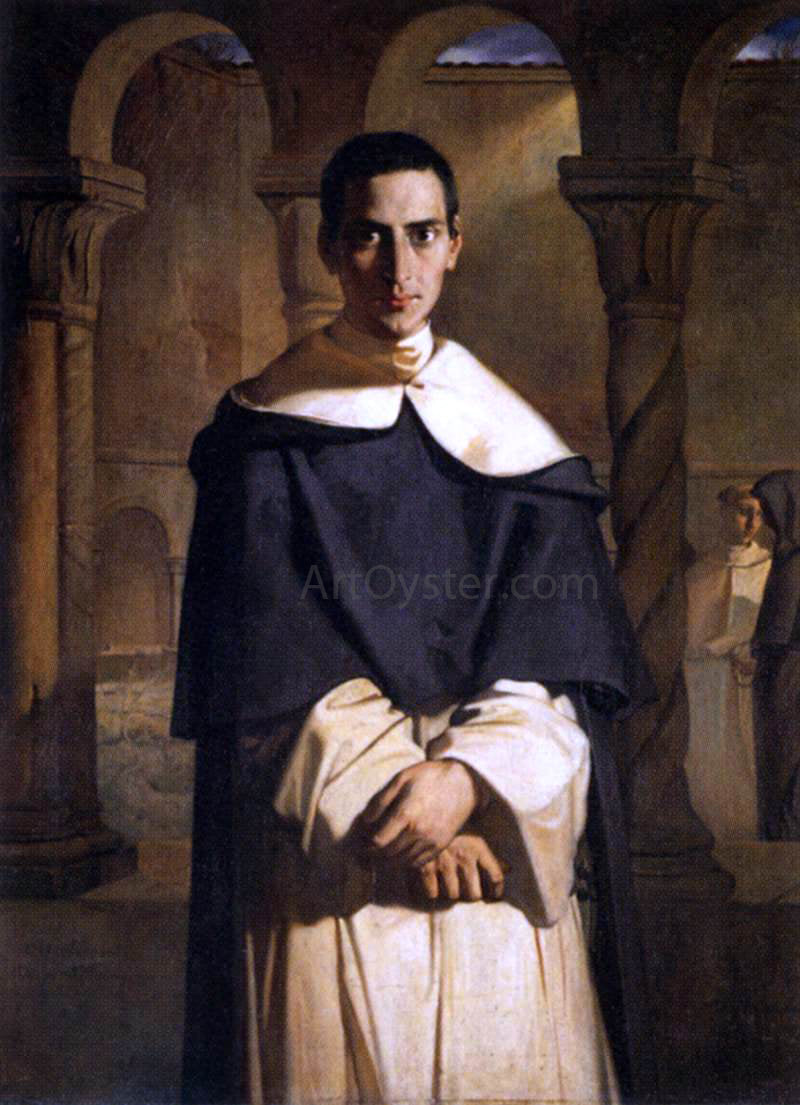 Theodore Chasseriau Reverend Father Dominique Lacordaire - Hand Painted Oil Painting