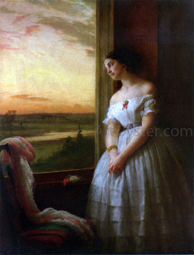 George Cochran Lambdin Reverie - Sunset Musings - Hand Painted Oil Painting