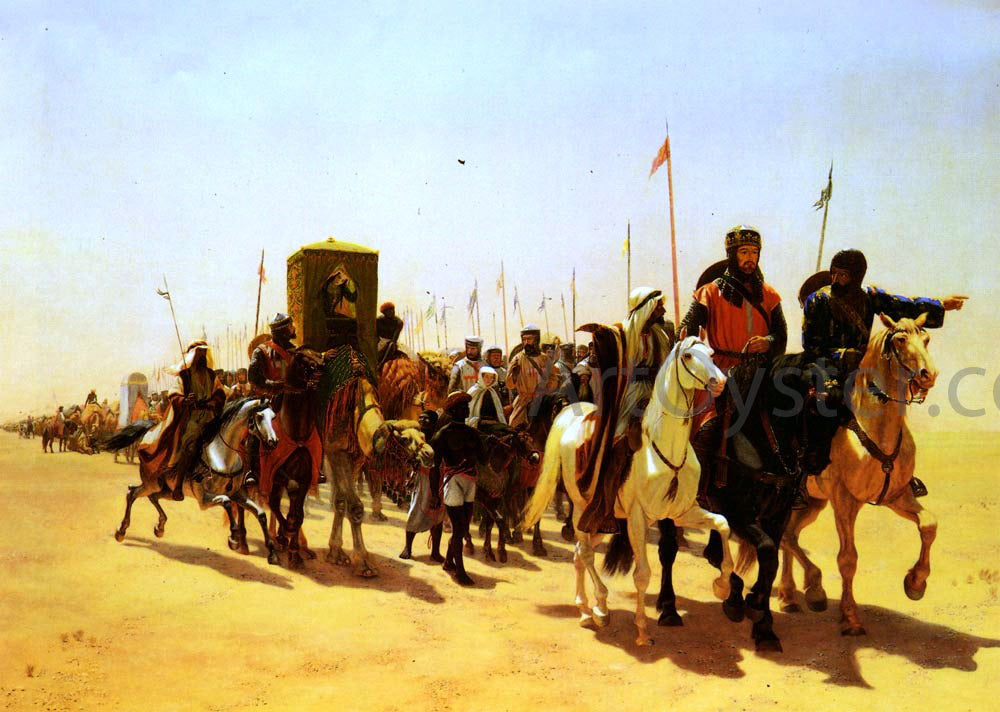 James William Glass Richard, Coeur De Lion, On His Way To Jerusalem - Hand Painted Oil Painting